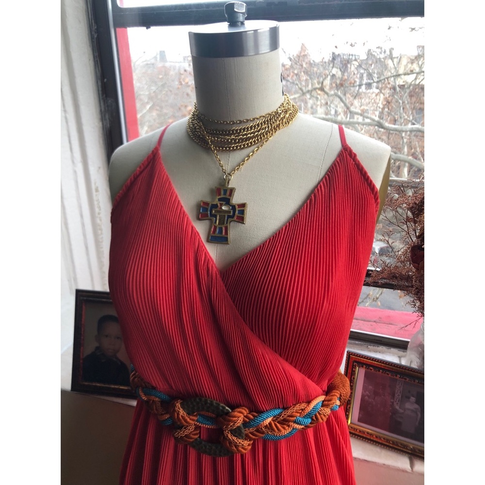 ⭐️NWOT & Other Stories-Frill Dress-Red-Midi - Picture 7 of 8